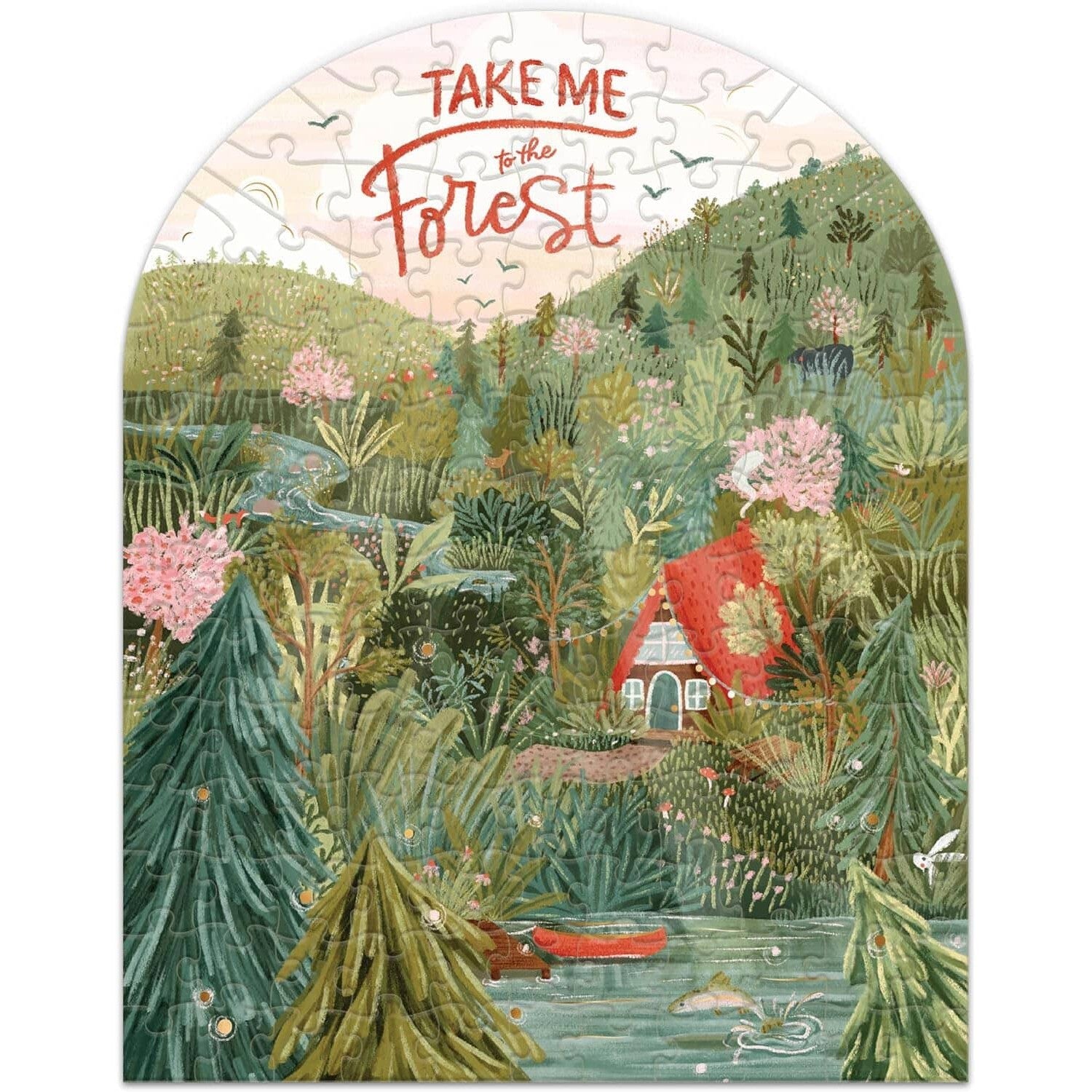 Take me to The Forest 140 Piece Mini Jigsaw Puzzle Lantern Press