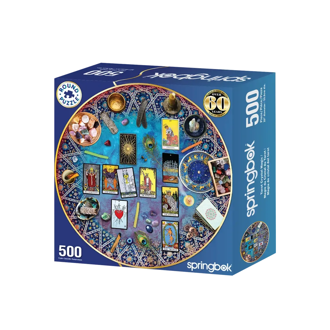 Tarot Crystal Magic 500 Piece Round Jigsaw Puzzle Springbok