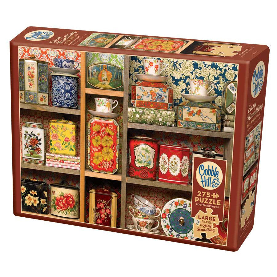 Tea Caddies 275 Large Piece Jigsaw Puzzle Cobble Hill