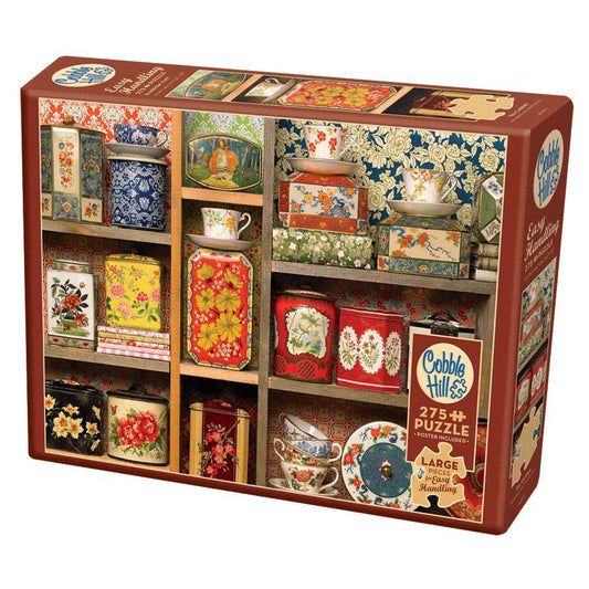 Tea Caddies 275 Large Piece Jigsaw Puzzle Cobble Hill