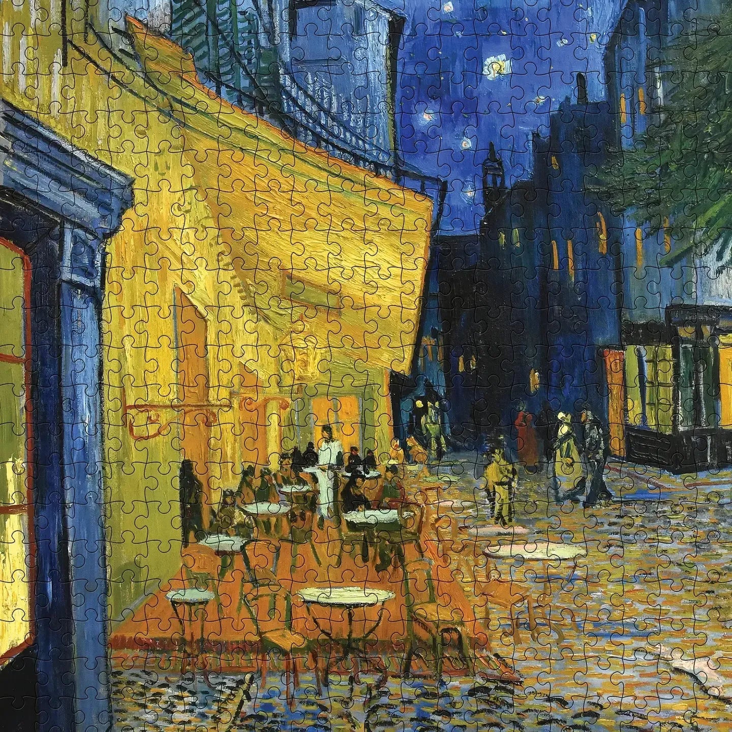 Terrace of A Café At Night by Van Gogh 500 Piece Jigsaw Puzzle Pomegranate