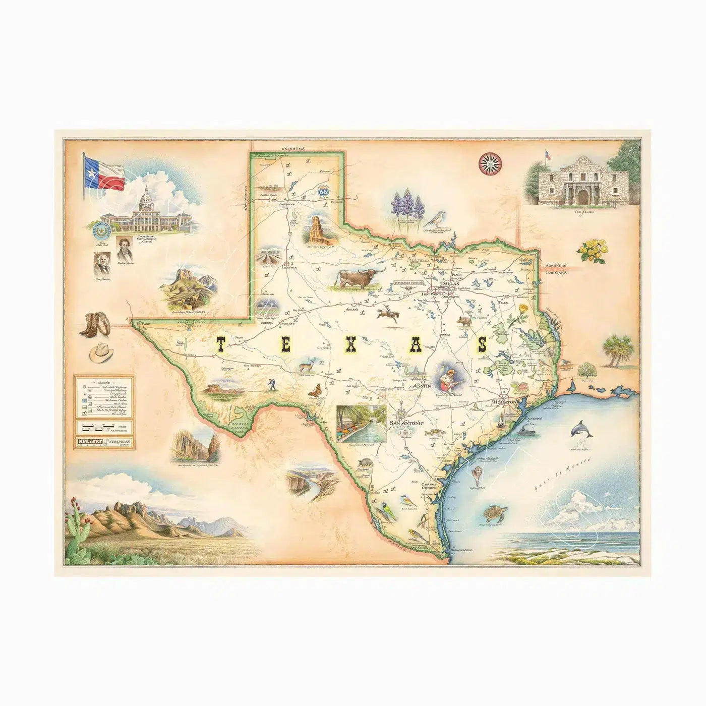 Texas State 1000 Piece Jigsaw Puzzle Xplorer Maps