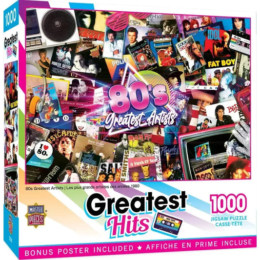 The 80's Greatest Hits Artists 1000 Piece Jigsaw Puzzle MasterPieces