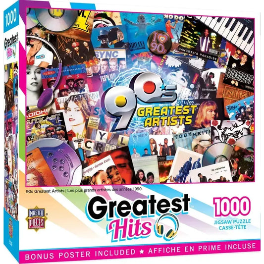 The 90's Greatest Hits Artists 1000 Piece Jigsaw Puzzle MasterPieces