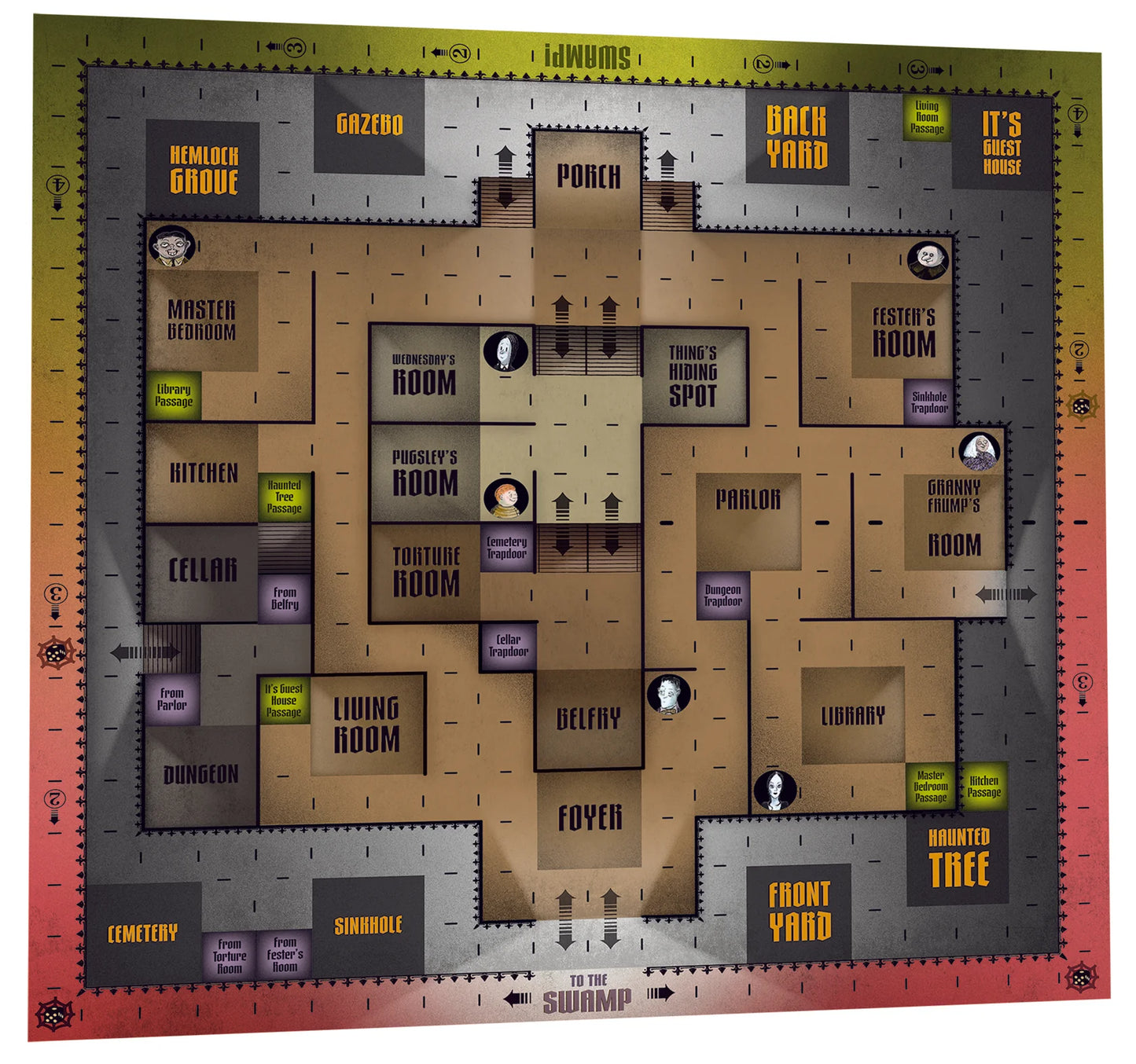 The Addams Family: A Delightfully Frightful Creepy Board Game Pomegranate