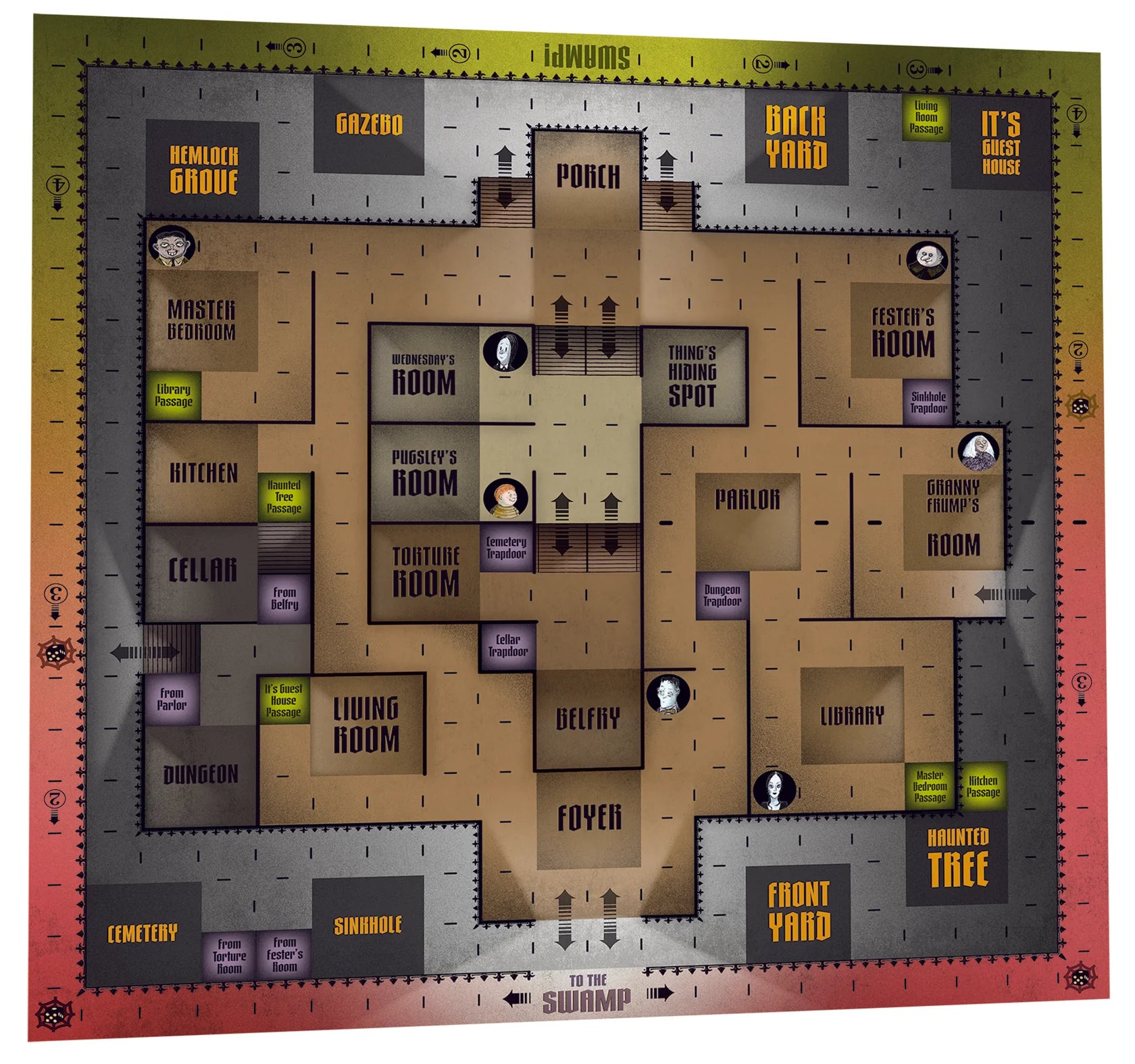 The Addams Family: A Delightfully Frightful Creepy Board Game Pomegranate