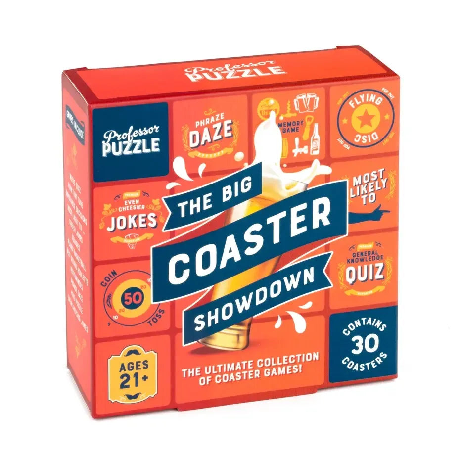 The Big Coaster Showdown- Fun Drinking Game - Professor Puzzle