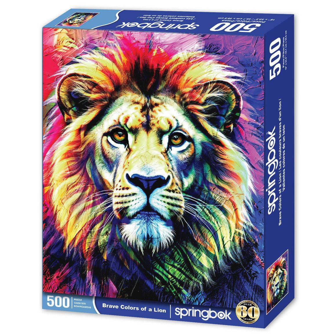 The Brave Colors of a Lion 500 Piece Jigsaw Puzzle Springbok