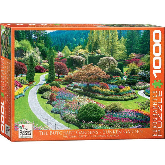 The Butchart Gardens - Sunken Garden 1000 Piece Jigsaw Puzzle Eurographics