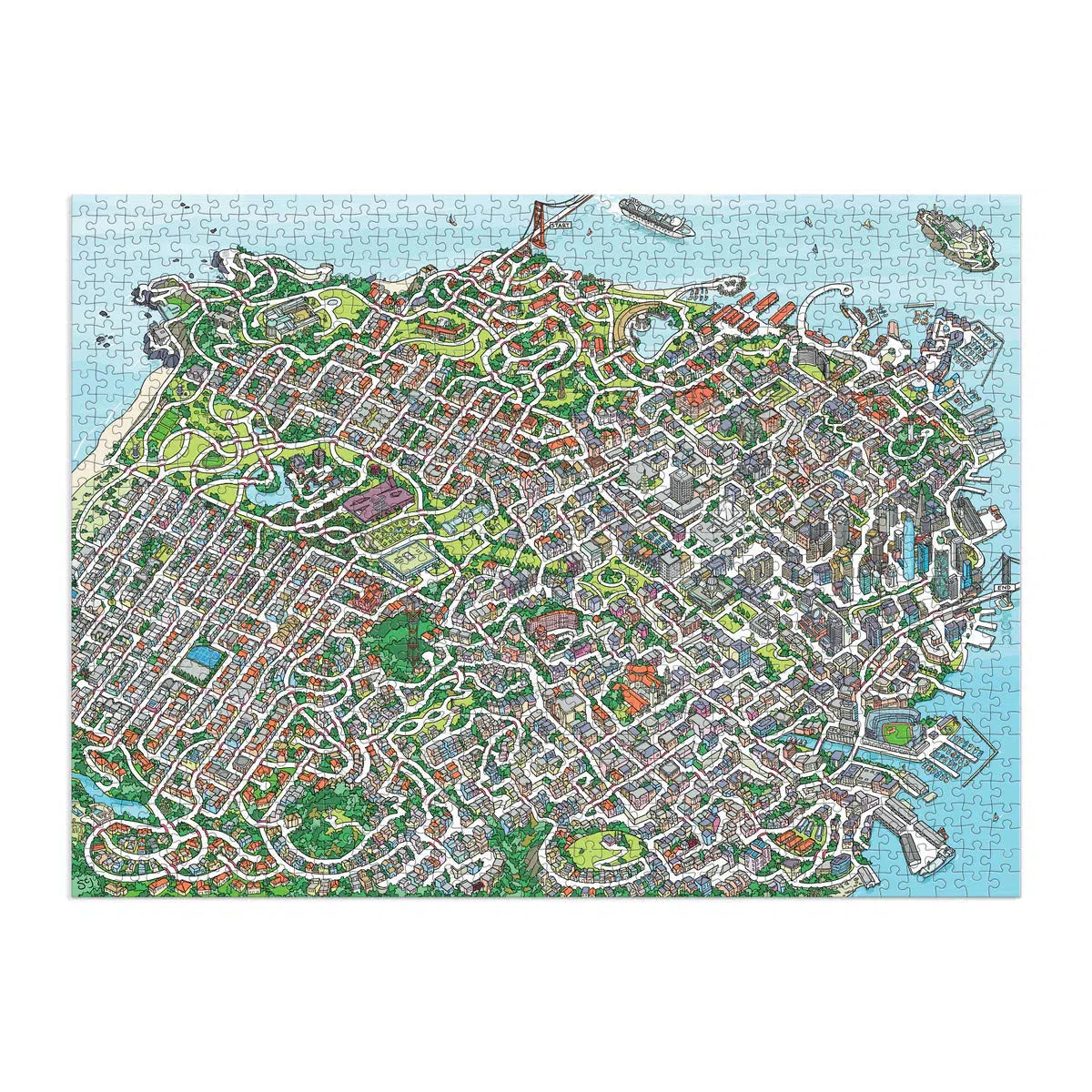 The City By the Bay 1000 Piece Jigsaw Maze Puzzle Galison