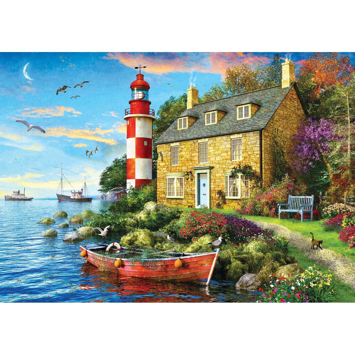 The Cottage Lighthouse 104 Connecting Pieces Jigsaw Puzzle Eurographics