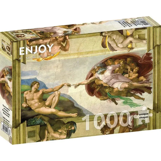 The Creation of Adam by Michelangelo 1000 Piece Jigsaw Puzzle Enjoy