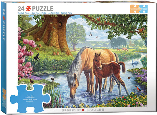 The Fell Ponies 24 Connecting Pieces Jigsaw Puzzle Eurographics