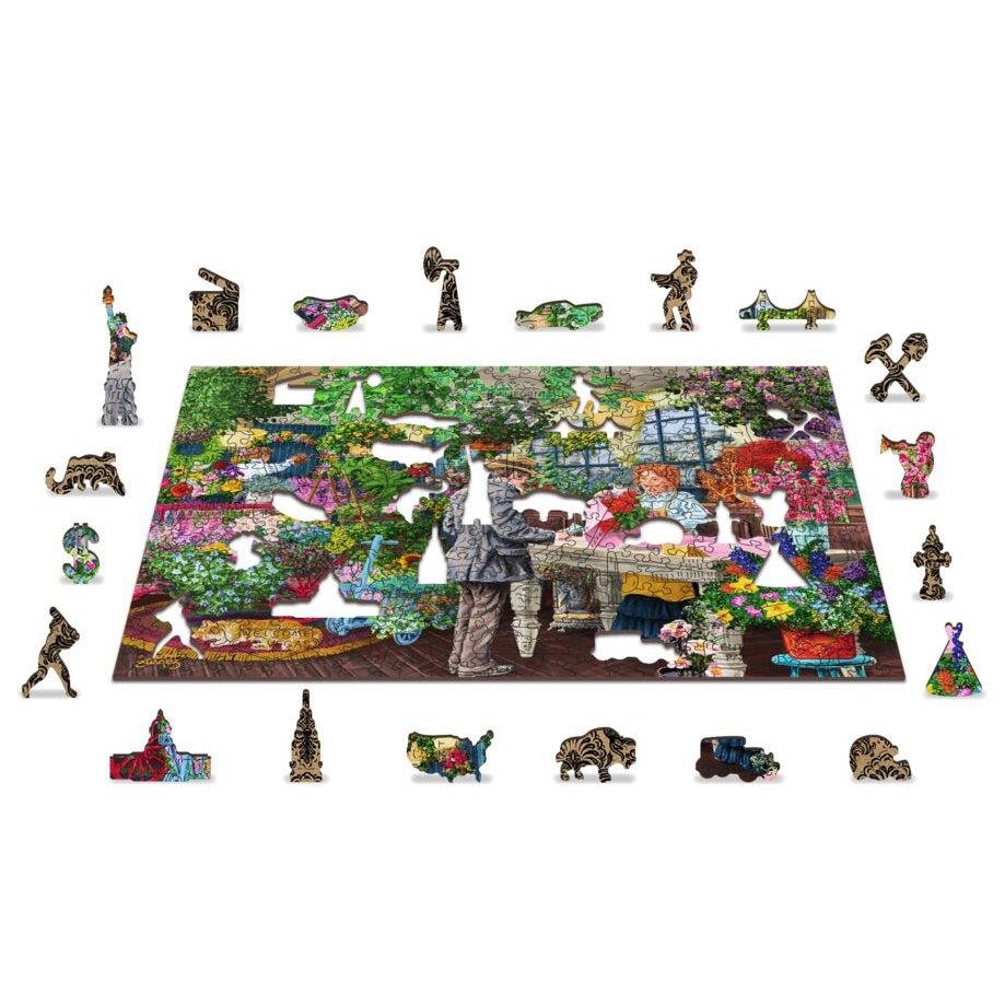 The Florist 400 Piece Wood Jigsaw Puzzle Wooden City