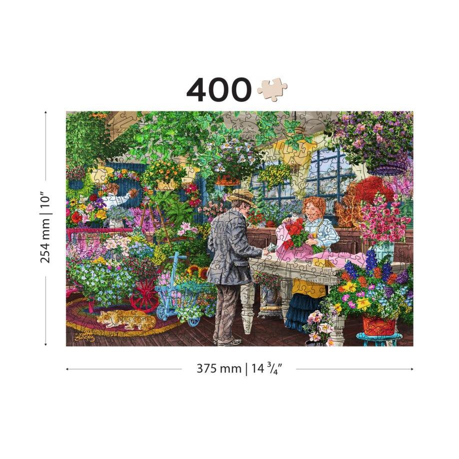 The Florist 400 Piece Wood Jigsaw Puzzle Wooden City