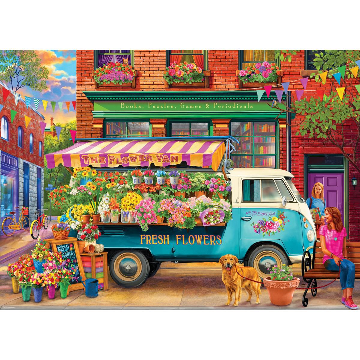 The Flower Van 1000 Piece Jigsaw Puzzle Eurographics