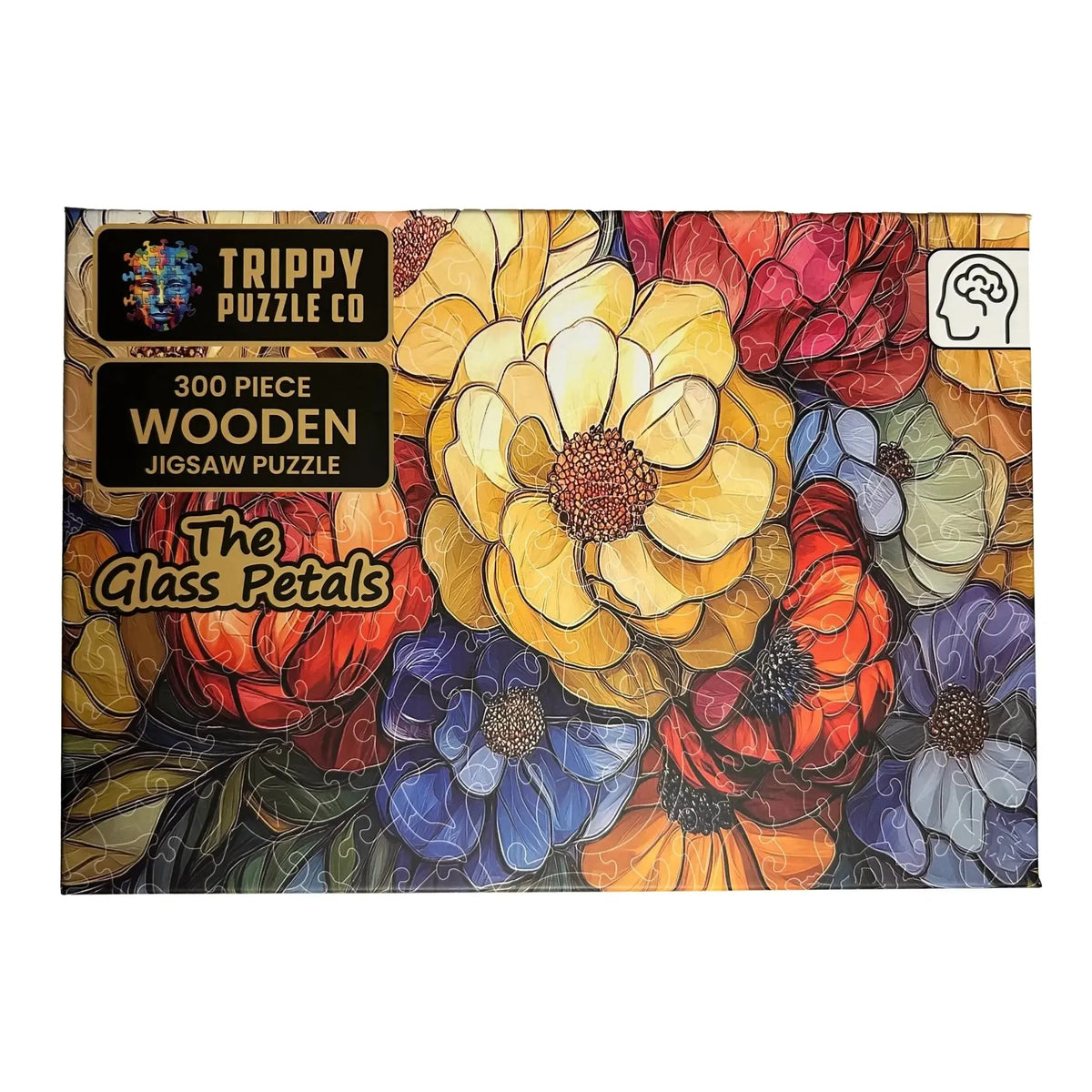 The Glass Petals 300 Piece Wooden Jigsaw Puzzle Trippy