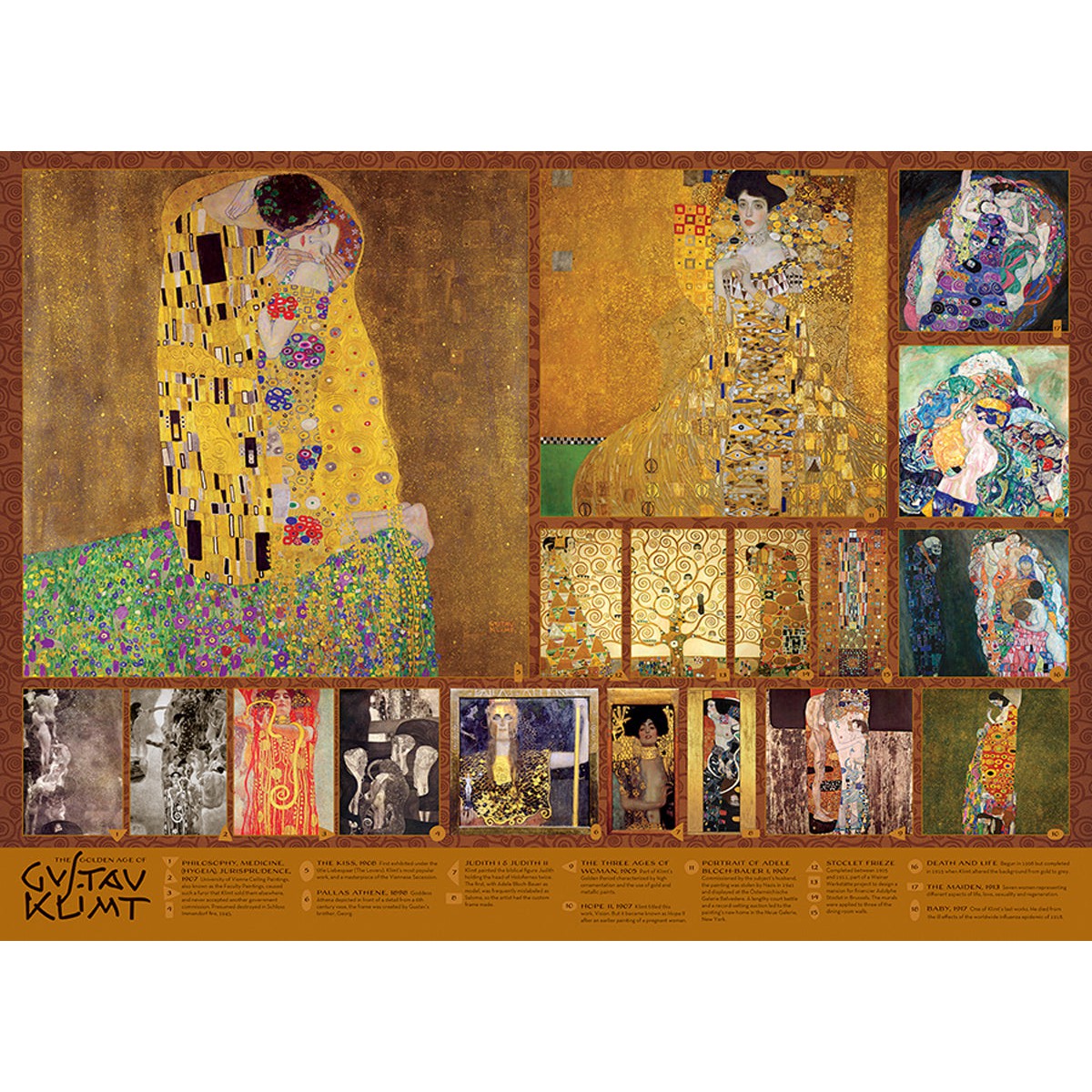 The Golden Age of Klimt 1000 Piece Jigsaw Puzzle Cobble Hill