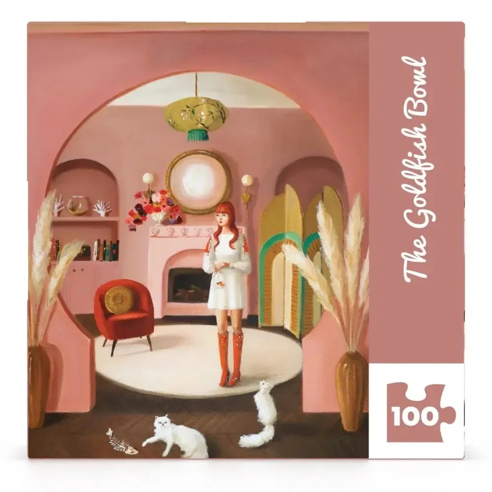 The Goldfish Bowl by Janet Hill 100 Piece Mini Jigsaw Puzzle NYPC