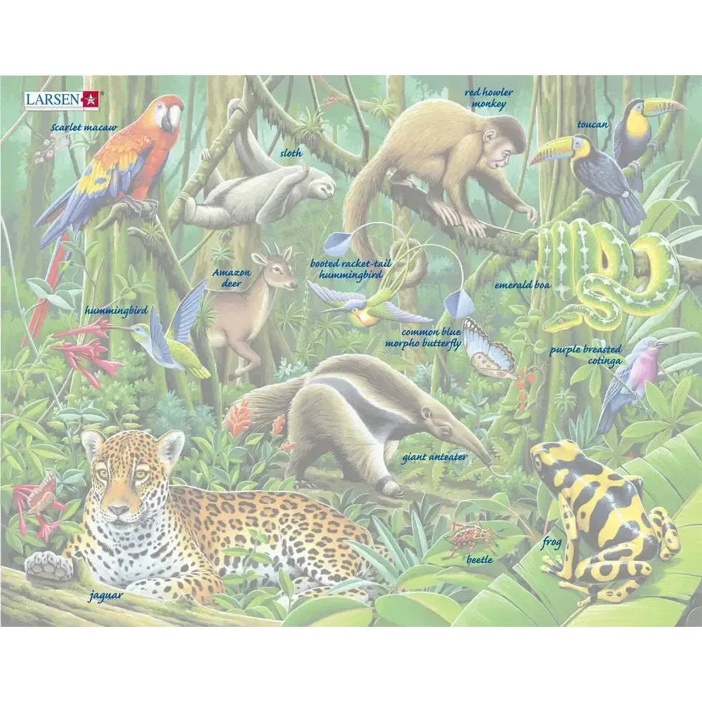 The Lush South American Rainforest 70 Piece Tray Jigsaw Puzzle Larsen