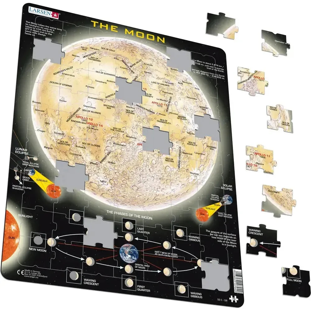The Moon 70 Piece Tray Jigsaw Puzzle Larsen