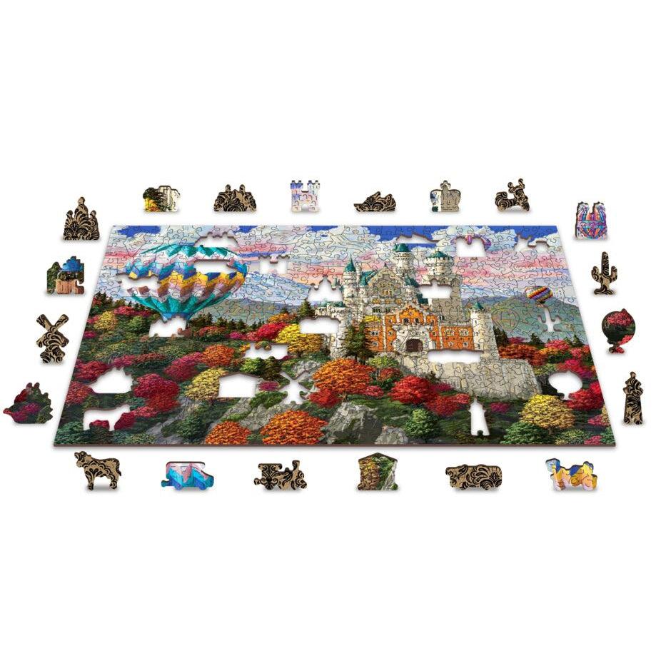 The Neuschwanstein Castle 505 Piece Wood Jigsaw Puzzle Wooden City