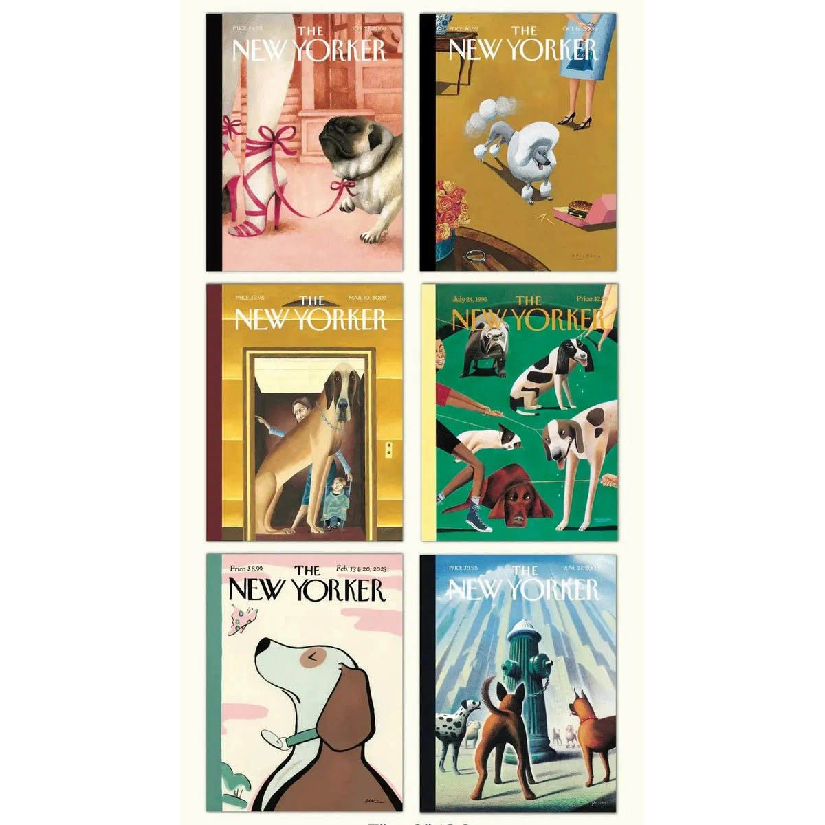The New Yorker Dog Set of 6 Magazine Covers 100 Piece Mini Jigsaw Puzzles NYPC