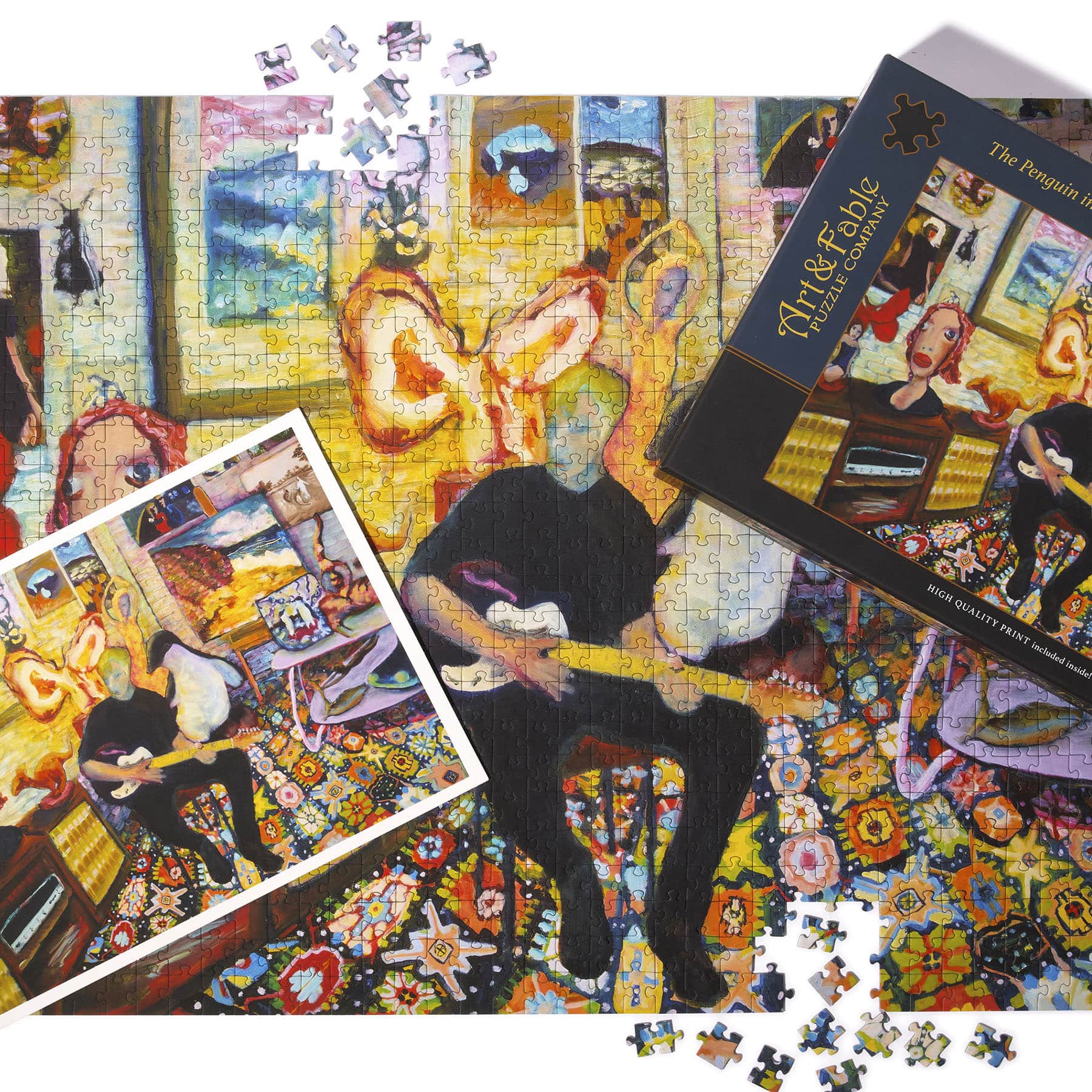 The Penguin in the Room 1000 Piece Premium Jigsaw Puzzle Art & Fable