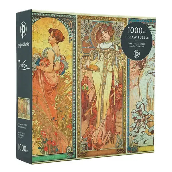 The Seasons (1900) by Mucha 1000 Piece Jigsaw Puzzle Paperblanks