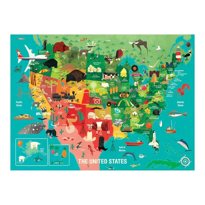 The United States 1000 Piece Jigsaw Puzzle Mudpuppy