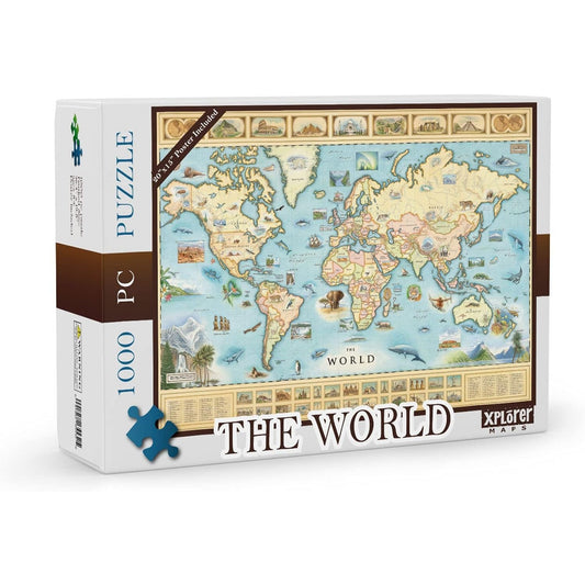 The World 1000 Piece Jigsaw Puzzle Xplorer Maps