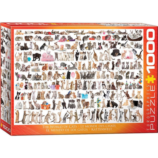 The World of Cats 1000 Piece Jigsaw Puzzle Eurographics