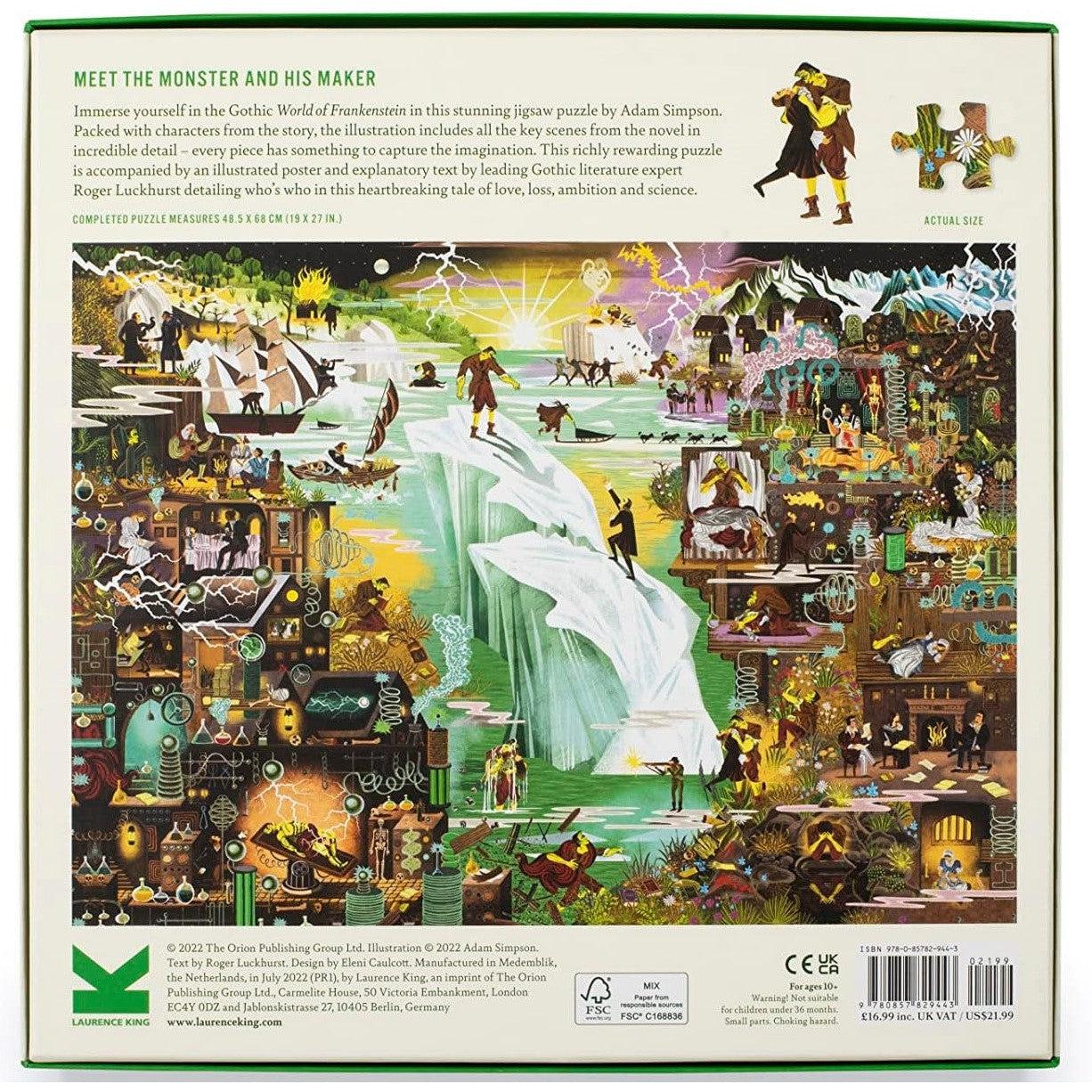 The World of Frankenstein 1000 Piece Jigsaw Puzzle Laurence King