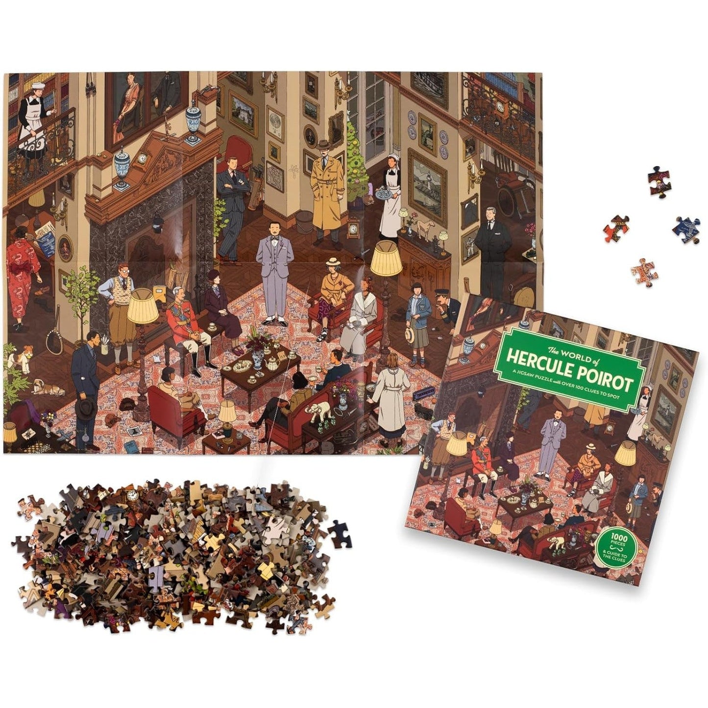 The World of Hercule Poirot 1000 Piece Jigsaw Puzzle Laurence King