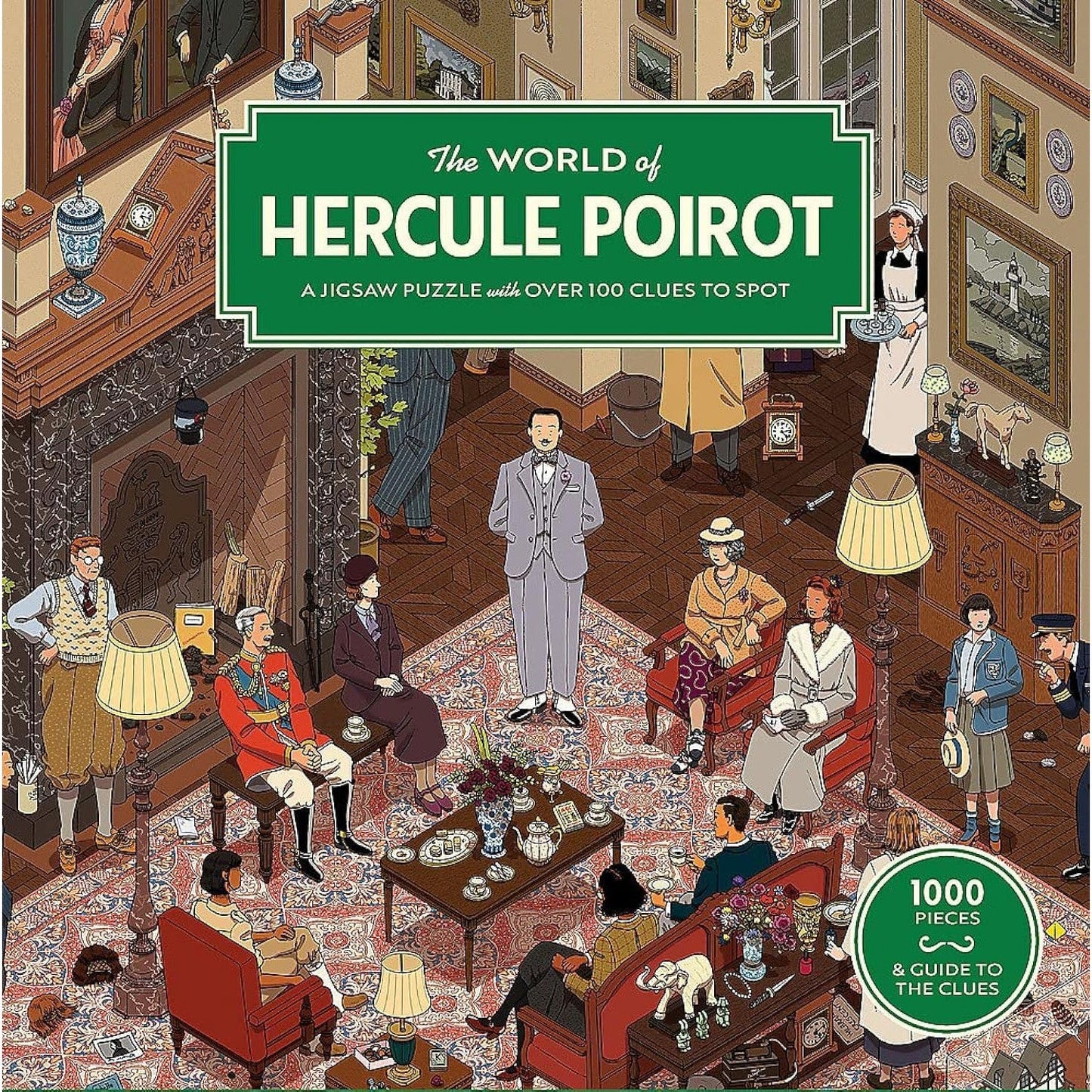 The World of Hercule Poirot 1000 Piece Jigsaw Puzzle Laurence King