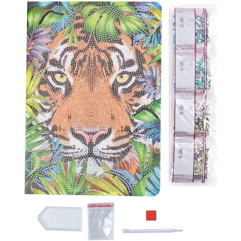 Tiger in the Forest Crystal Art Notebook Kit Craft Buddy