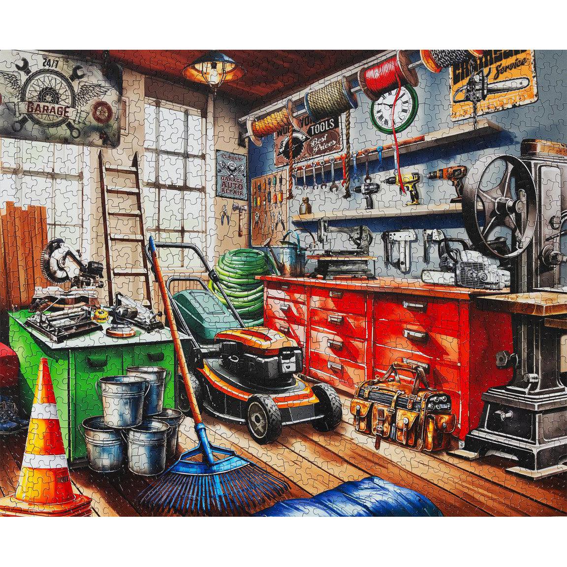 Tool Man's Garage 1000 Piece Jigsaw Puzzle Springbok