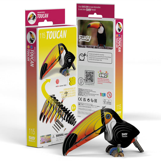 Toucan 3D Cardboard Model Kit Eugy