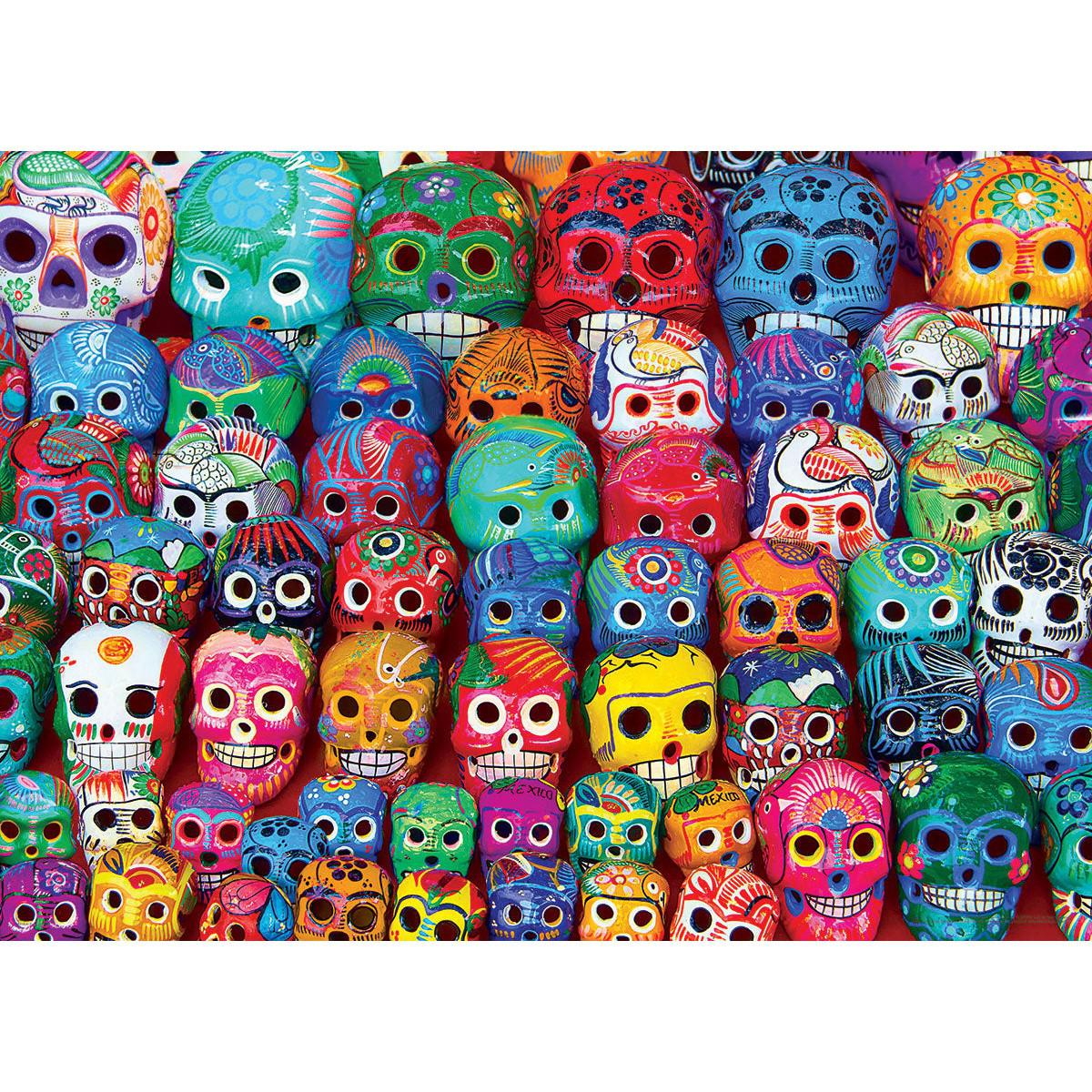 Traditional Mexican Skulls 1000 Piece Jigsaw Puzzle Eurographics