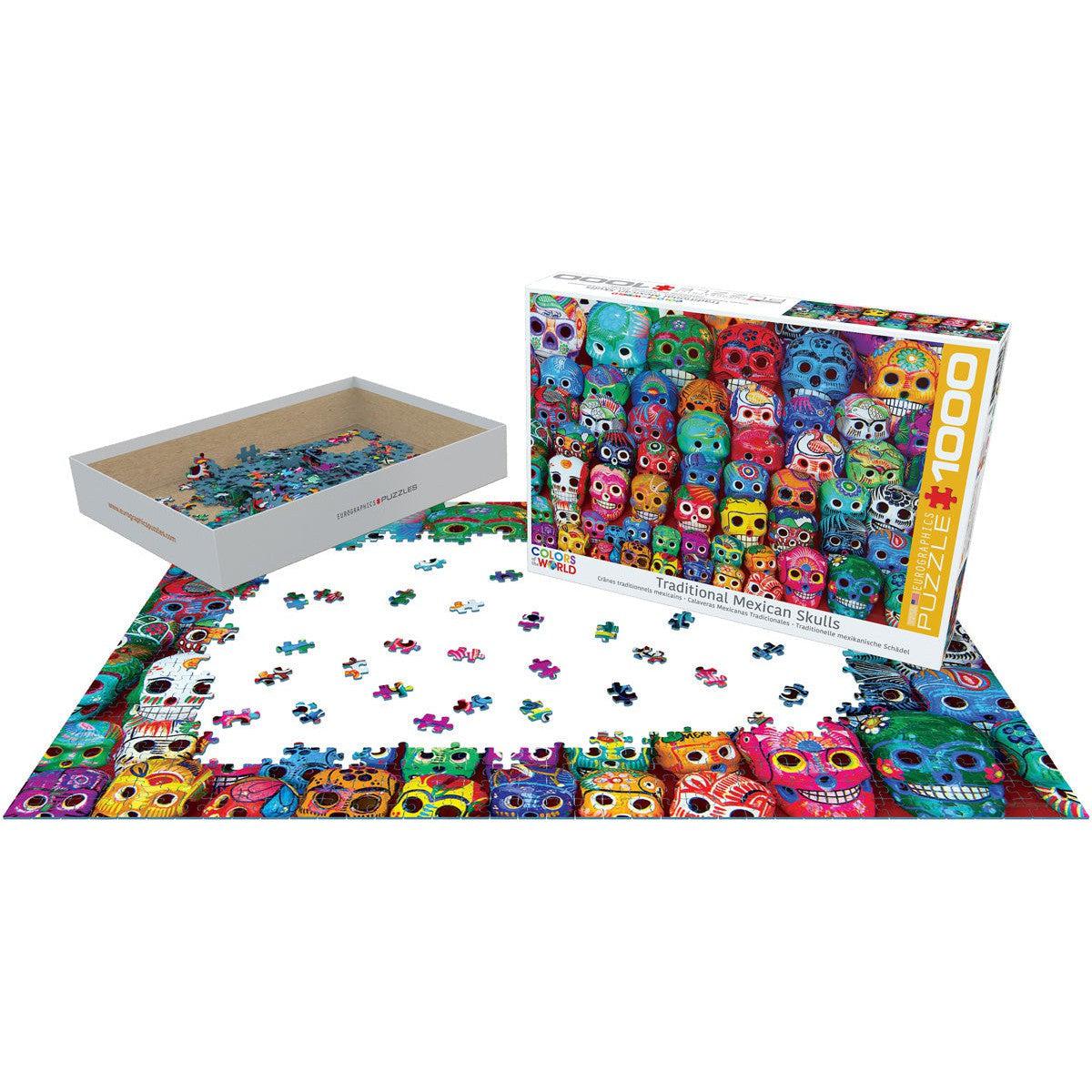 Traditional Mexican Skulls 1000 Piece Jigsaw Puzzle Eurographics