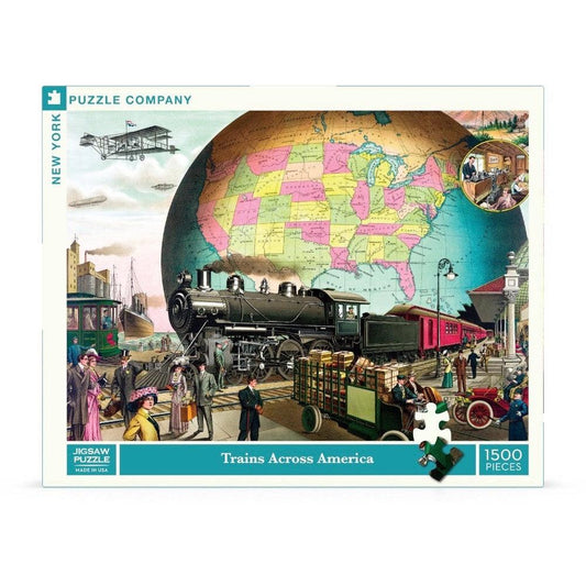 Trains Across America 1500 Piece Jigsaw Puzzle NYPC