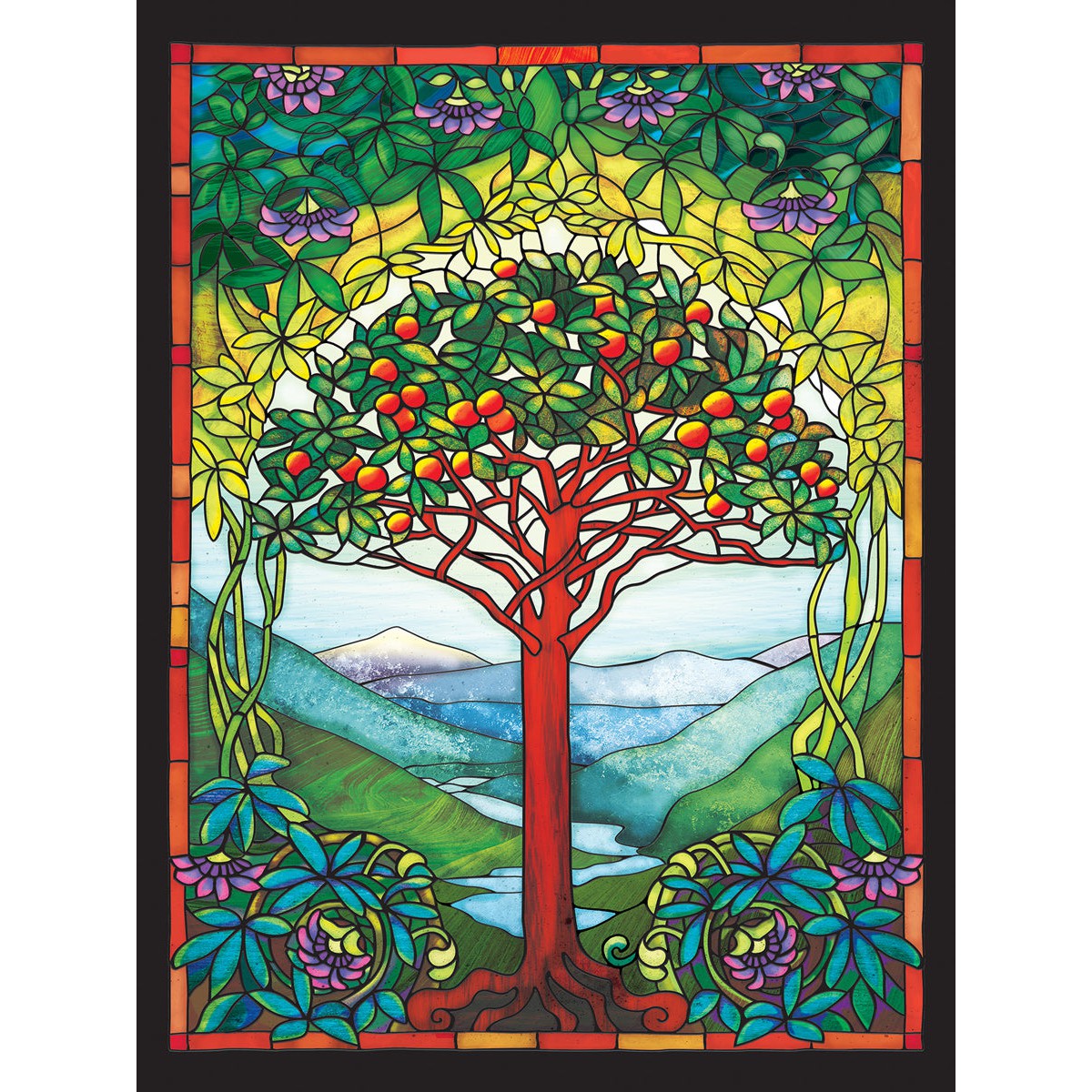 Tree of Life Stained Glass 275 Large Piece Jigsaw Puzzle Cobble Hill