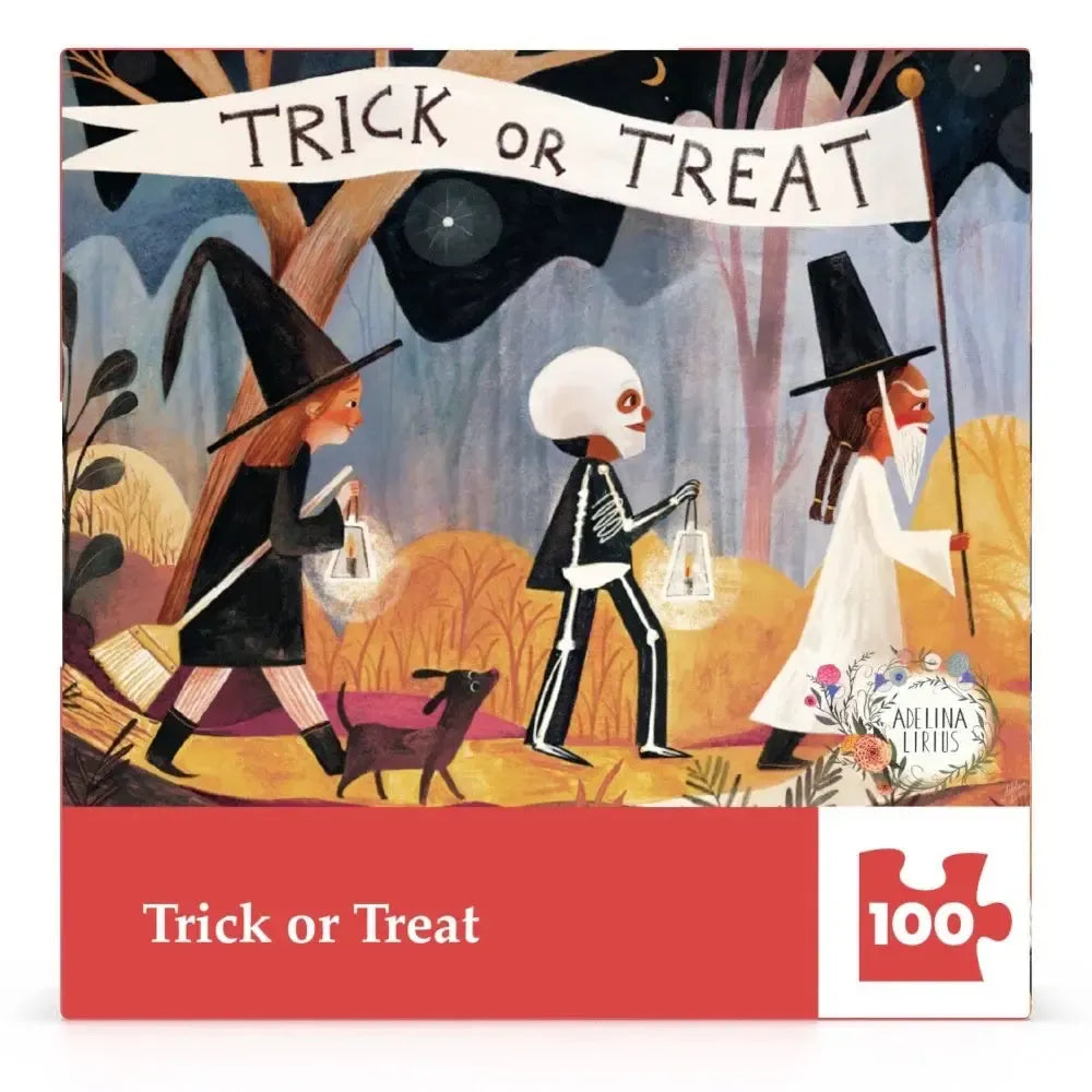 Trick or Treat by Adelina Lirius 100 Piece Mini Jigsaw Puzzle NYPC