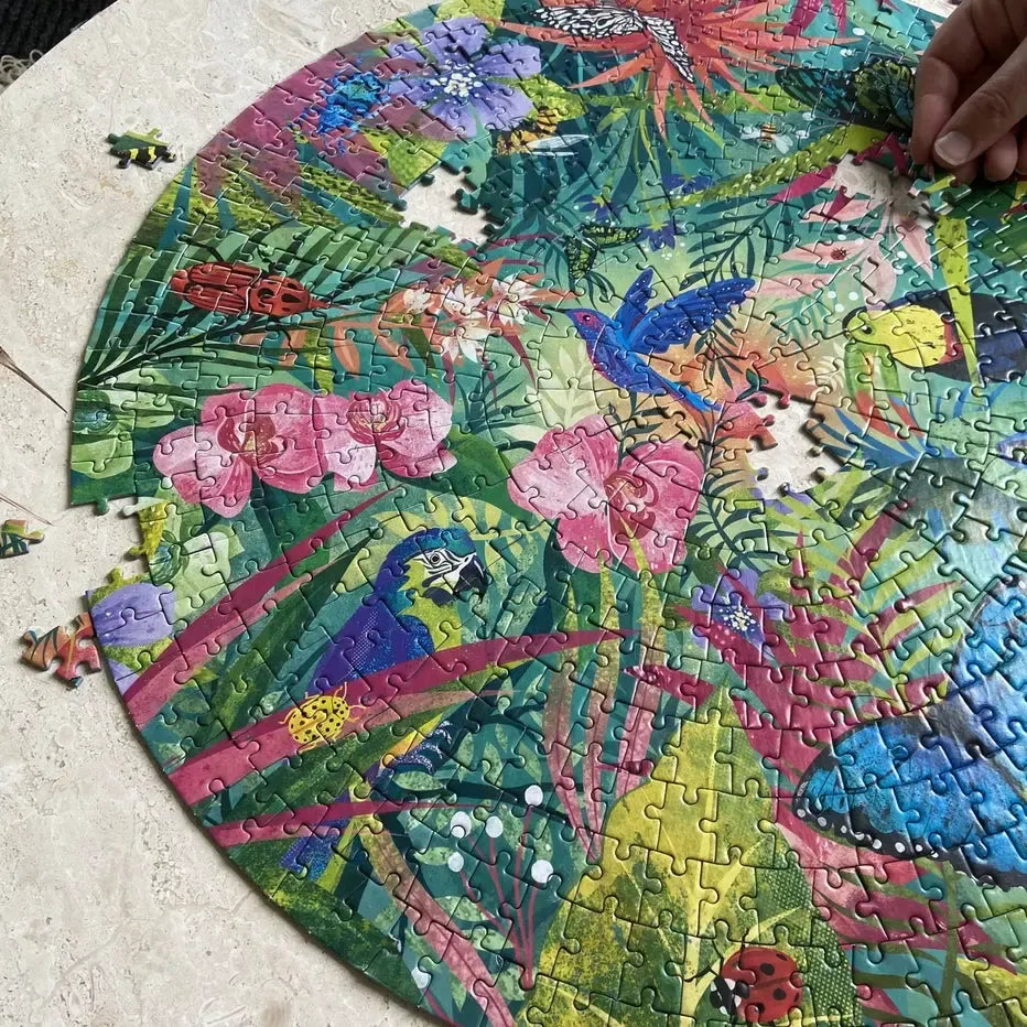 Tropical 500 Piece Round Jigsaw Puzzle Gibsons