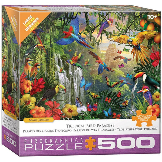 Tropical Bird Paradise 500 Piece Jigsaw Puzzle Eurographics