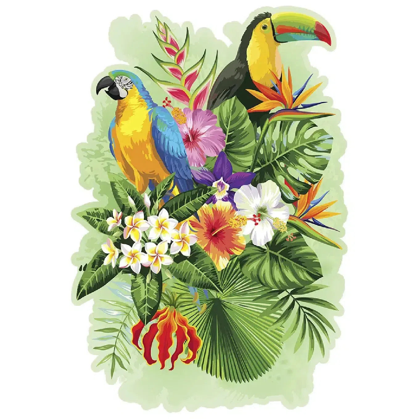 Tropical Birds 300 Piece Wood Jigsaw Puzzle Wooden City