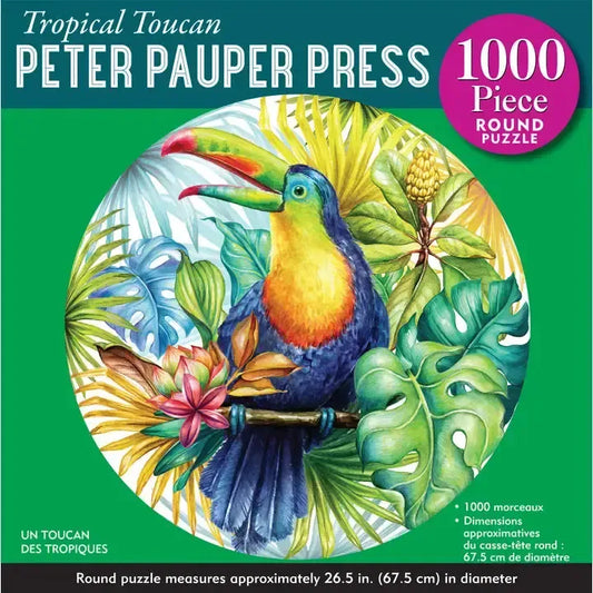 Tropical Toucan 1000 Piece Round Jigsaw Puzzle Peter Pauper