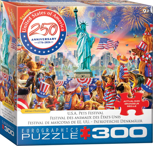 USA Pets Festival 300 Piece Jigsaw Puzzle Eurographics