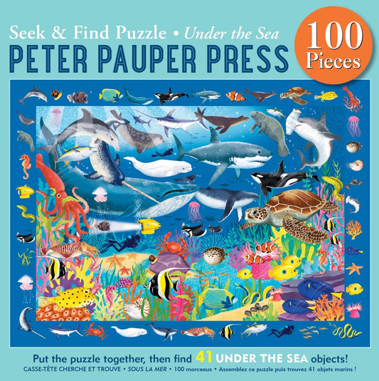 Under the Sea 100 Piece Seek & Find Jigsaw Puzzle Peter Pauper