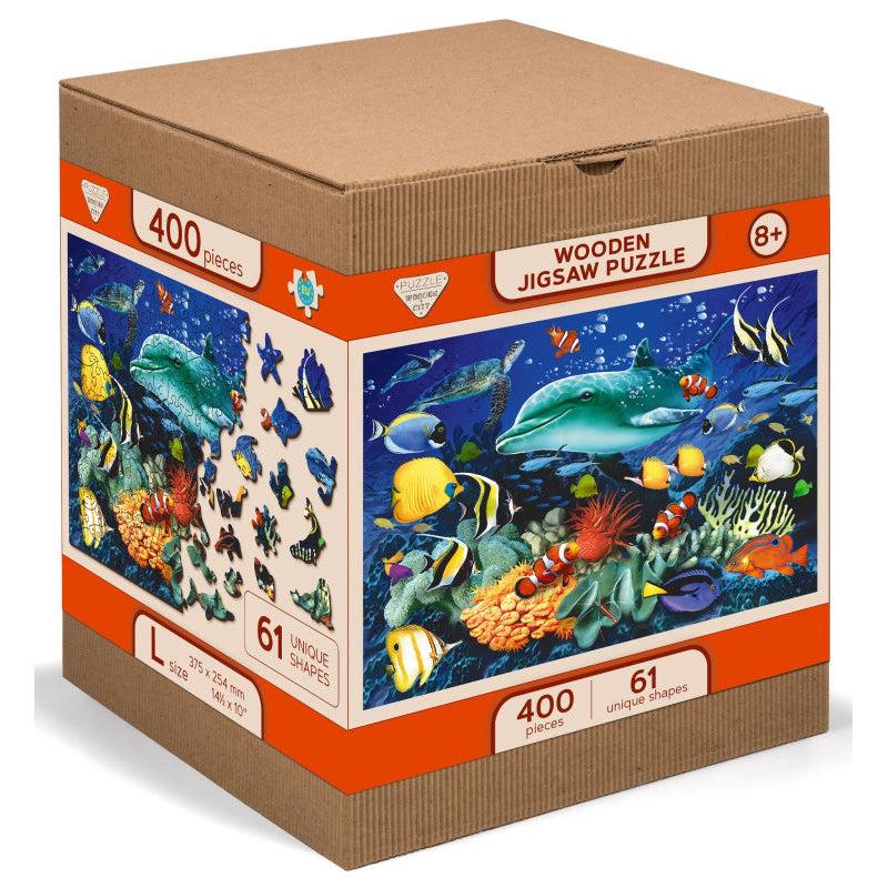 Underwater Adventures 400 Piece Wood Jigsaw Puzzle Wooden City